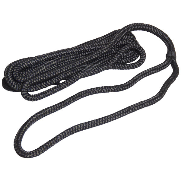 Robline fortøjningstov i sort, flettet design, 14mm x 10m længde