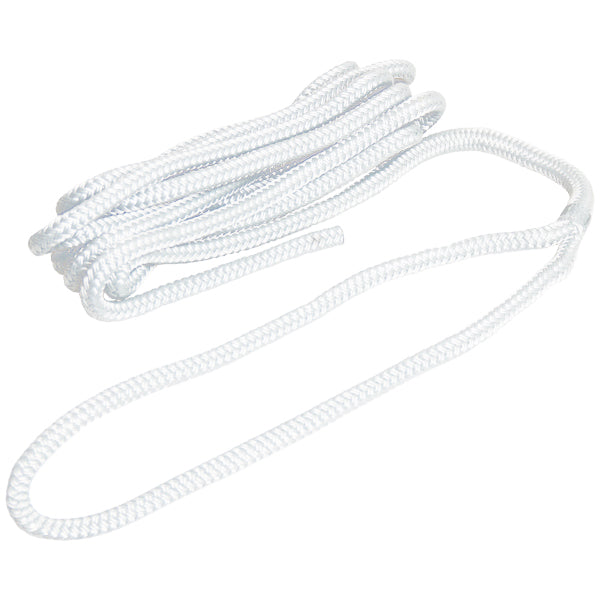 Robline fortøjningstov i hvid farve, flettet og 12mm tykt, 4 meter langt