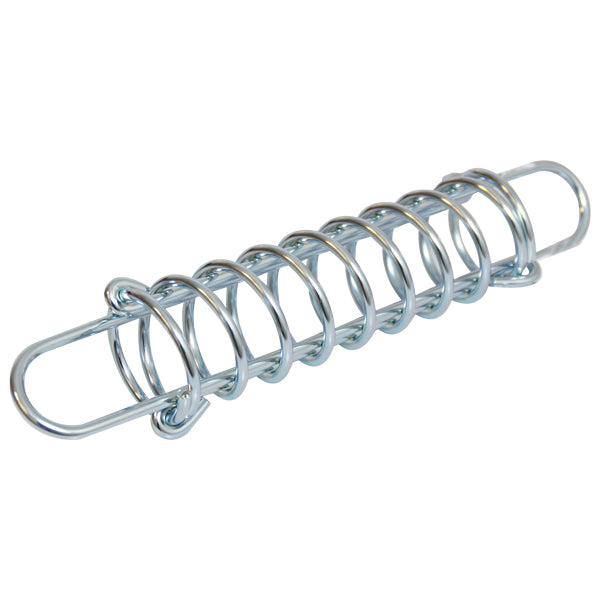 Fortøjningsfjeder fra SeaTec i galvaniseret stål, 420mm lang og 7mm tyk.