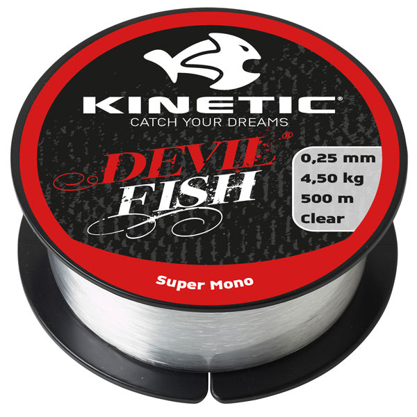 Kinetic Super Mono 0,30mm snøre, pakket i rulle med 500m