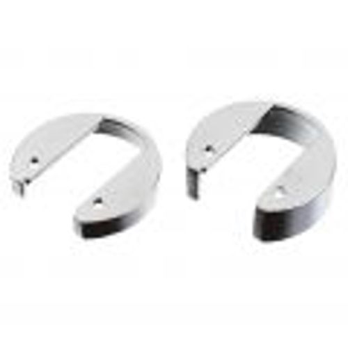Roca bagstykke lav 2,5" AIS316 i rustfrit stål, set forfra