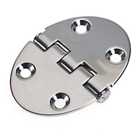 Roca ovalt hængsel 64,5x48mm i rustfrit stål AISI 316, set fra siden