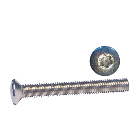 Maskinskrue Linseh Torx 5 x 40 A4 fra 1852, vist i tæt nepperet fokus.