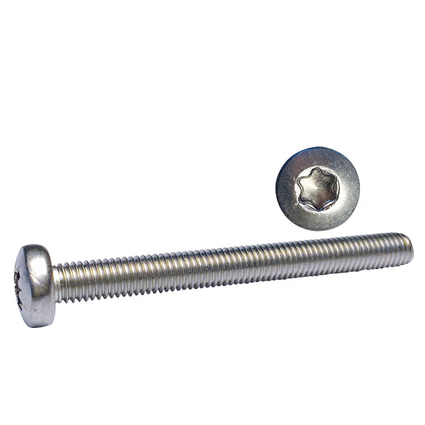 Maskinskrue fra 1852, Panh. Torx 4 x 20 A4 i pakke med 10 stk.