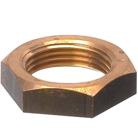 Guidi kontramøtrik 1/4" i messing, viser detaljeret design og overflade.