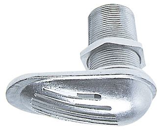 Vandindtag 2" RF stål AISI 316 monteret på bådside.