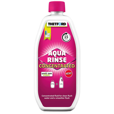 Thetford Toiletvæske Aqua Rinse Red koncentreret i 0,75 L flaske med et klart design