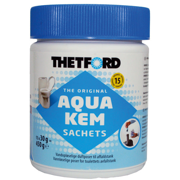 Thetford Aqua Kem Blue Sachets i pakke med 15 doseringsposer