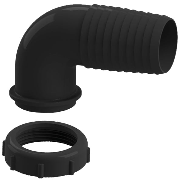 90 grader slangestuds med ring fra Nuova Rade, set fra siden