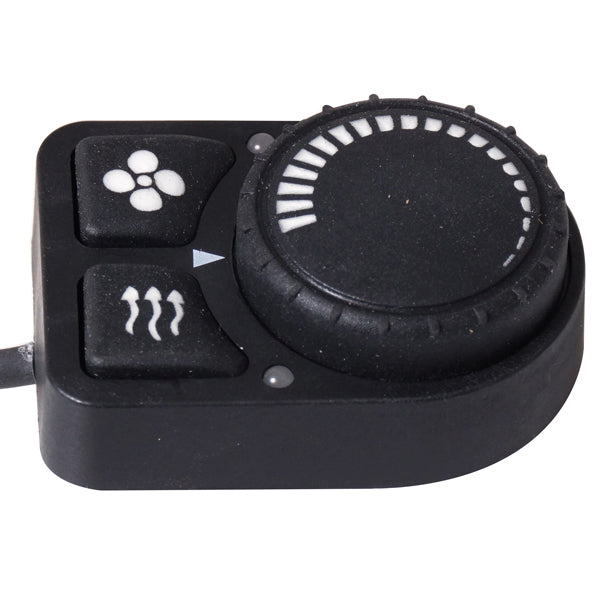 Autoterm kontrolpanel pu-5 set fra fronten, klar til installation på bådvarmer.