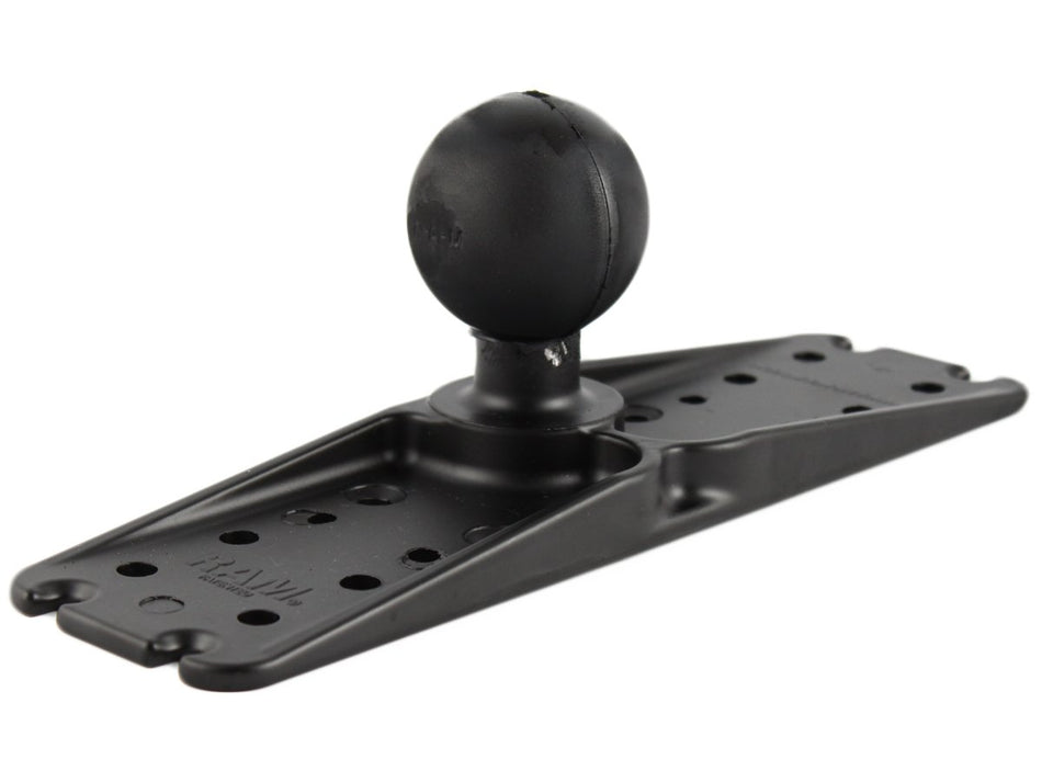 RAM Mounts monteringsplade vist foran med dimensioner 275x75mm