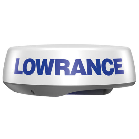 Lowrance Halo24 radar med 5m kabel vises fra siden på båd