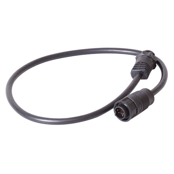 Navico adapter til transducer, vist fra siden med tilslutning