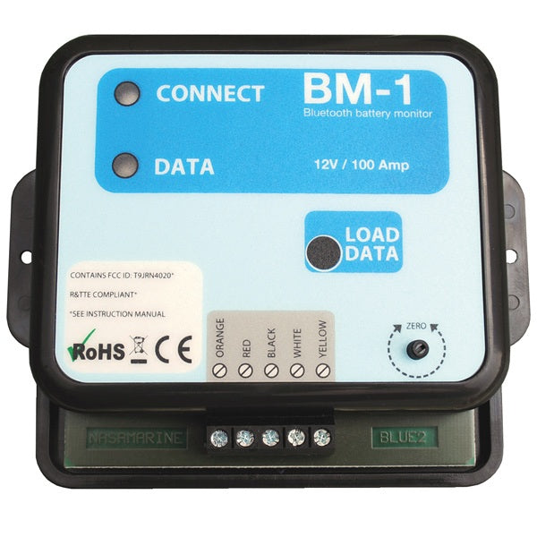 Nasa bm-1 bluetooth batteri monitor 12V set fra siden på en båd