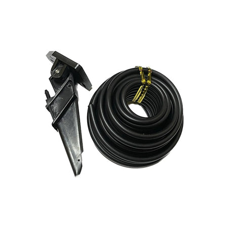 KUS giver til tryklog med tilsluttet slange, set forfra