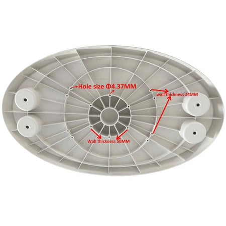 SeaTec bordplade detaljeret visning af 4 kop/flaskeholdere