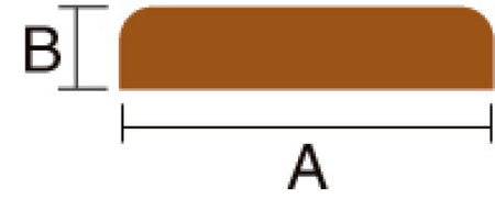 Roca kantlist i teak set fra siden, perfekt til bådinventar.