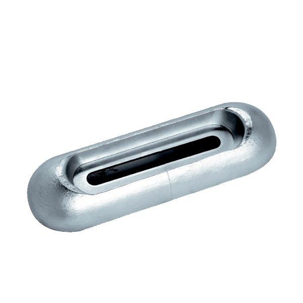 Tecnoseal zinkanode set forfra, 200x65x32mm, klar til montering.