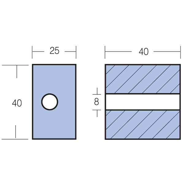 Viser Tecnoseal zinkanode tæt på, designet til OMC motorer.