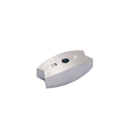 Tecnoseal zinkanode til bovpropel, set fra siden med detaljeret overflade.