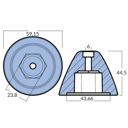 Quick bovpropel fra Tecnoseal vist forfra, fokus på design og detaljer