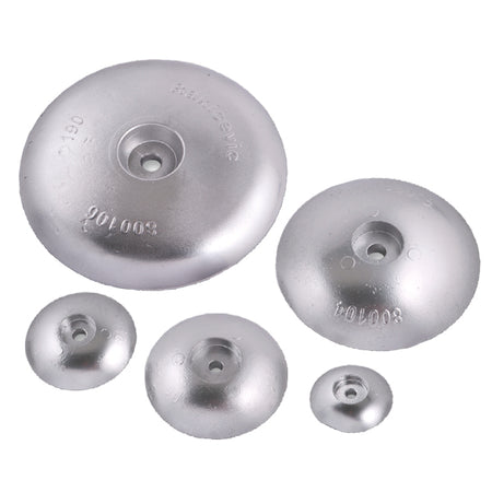 Zink rundanode fra 1852 set forfra med tydelig diameter på 90 mm
