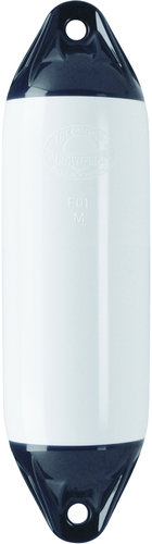 Polyform F7 fender i hvid/sort set forfra
