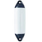 Polyform F6 fender set fra siden i hvid og sort