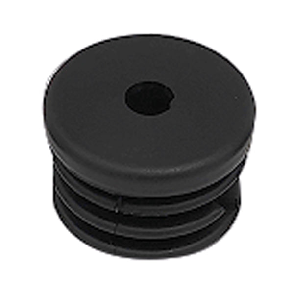 Sort PVC endeprop til rør Ø38mm monteret på badestige