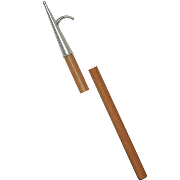 1852 Bådshage i lakeret træ, Ø30mm, 200cm længde