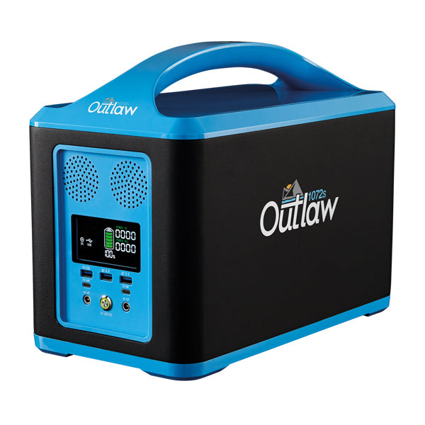 SeaTec RELiON Outlaw Portable Power Station set fra forsiden, med synlig strømafbryder og tilslutninger