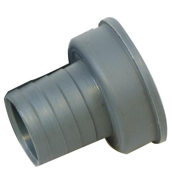 Feit Pompe slangestuds til pumpe med 30mm tilgang, set forfra.