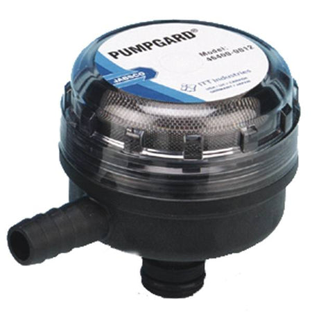 Jabsco pumpgard filter med 90º indgang og quickconnect udgang