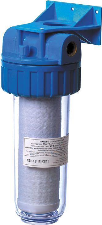Barka Carbon aktiv filter 10" set forfra, ideel til vandrensning.