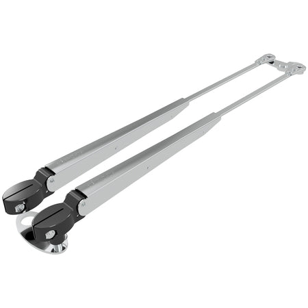 Roca W12 viskerarm set fra siden med monteringsdetaljer.