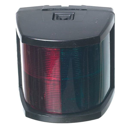 Hella 2984 sort plast dobbeltlanterne set fra siden, monteret på båd.