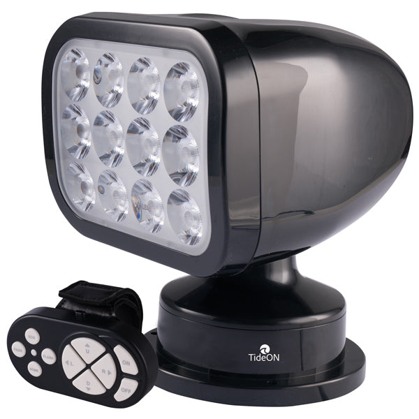 TideOn, SeaTec, TideOn LED søgelygte sort m/trådløs fjernbetjening 10-30 V 170x210 mm