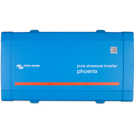 Victron Phoenix inverter set fra siden, med målene H:105 x B:216 x D:305 mm