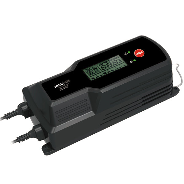1852 Pro Smart lader 12/24Vdc 16/8Amp set forfra med tilslutninger