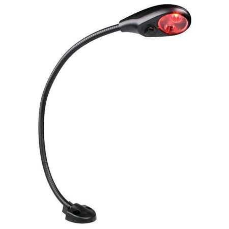 Hella LED kortlampe 15cm med rød/hvid lys set fra siden