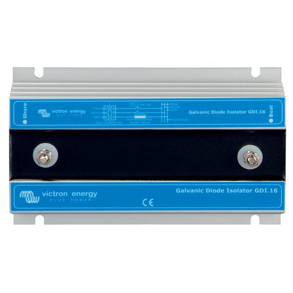 Victron galvanisk isolator i anodiseret aluminium set forfra
