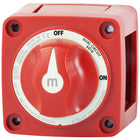 Blue Sea Systems Batteriomskifter Mini Dual 300A set forfra med tilslutninger