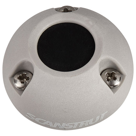 ScanStrut dæksgennemføring i grå, set forfra med mål 9-14mm