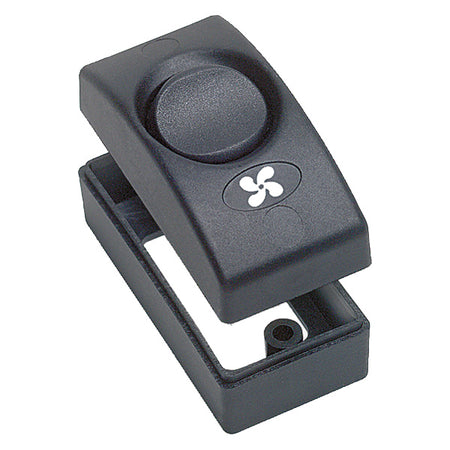 BEP afbryder i sort, 10 Amp, set forfra, til marinebrug