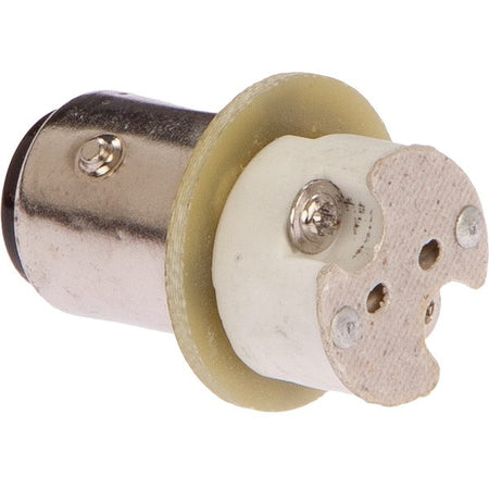 Nautecled BAY15D adapter til G4 LED pærer, vist fra siden.