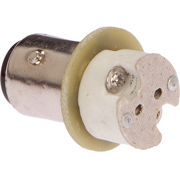 Nautecled BAY15D adapter til G4 LED pærer, vist fra siden.