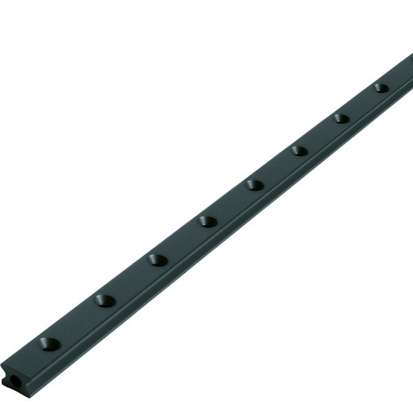 Ronstan skødeskinne 19mm set fra siden med glidende støttere.