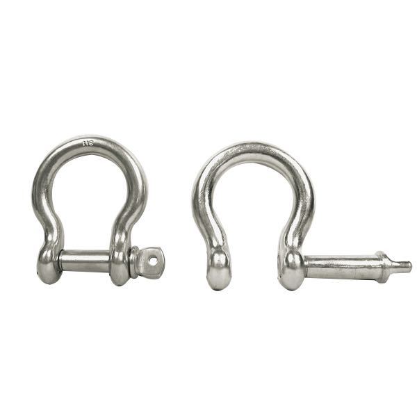 1852 lyresjækel 4mm captive pin i rustfrit stål set fra siden.