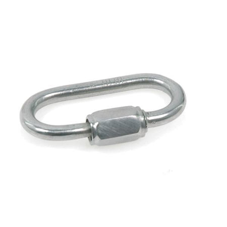 1852 P-led RF 12mm AISI 304 sjækel set fra siden, klar til brug på båd.