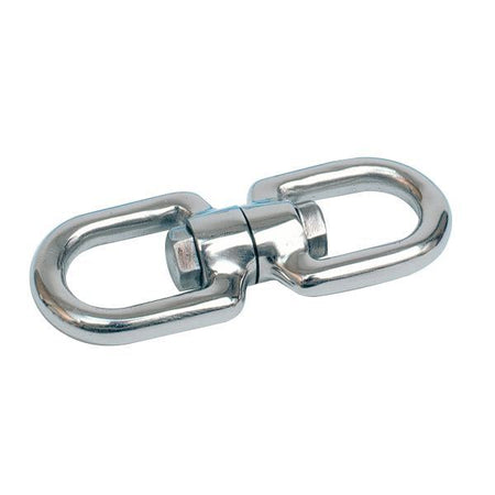 Svirvel RF 5x60 mm i rustfrit stål, klar til montering på båd.